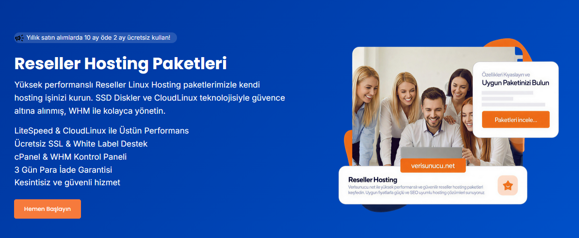 verisunucu.net kurumsal sunucu altyapısı, WHM yönetim paneli ve gelişmiş ajans kontrol ekranı